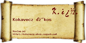 Kokavecz Ákos névjegykártya